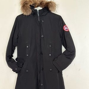 Goose down knee length jacket